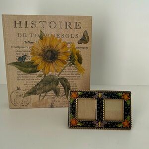 Excellent condition photo album and Cloisonne picture frame